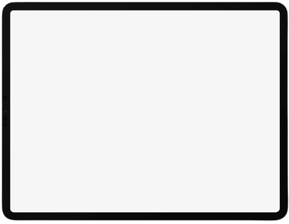 Simple iPad pro frame with transparent background